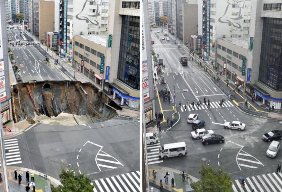 Японци ремонтираха пропаднал булевард за два дни