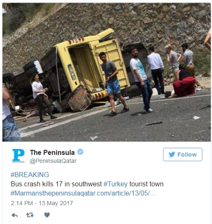 Кошмар на пътя: Автобус се преобърна – 17 души загинаха на място, 13 са ранени (СНИМКА)
