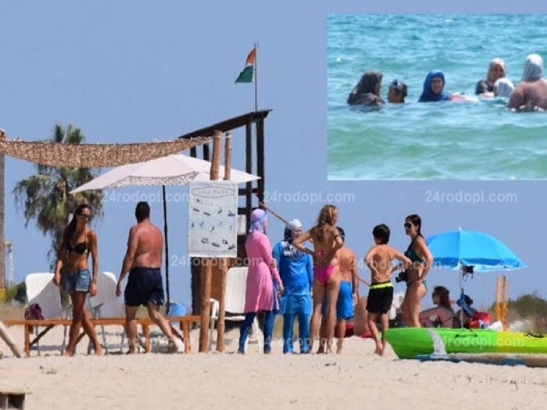 Полицай в Гърция към мюсюлманка на плажа: Няма да влизаш във водата с тези шалвари