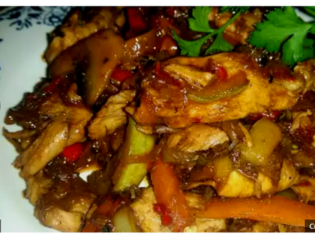 Пиле със зеленчуци по китайска рецепта