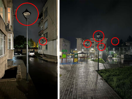 Тези улични лампи не светят, а хората на кмета не се оправдавали с „падащ шалтер”