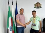 Европейският шампион Шабан Мустафа бе тържествено посрещнат от кмета инж. Гавазов