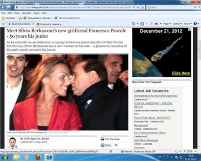 76-годишният Берлускони хвана гадже на 27