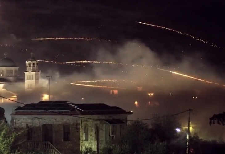 Яростна ракетна война и в Гърция тази нощ (ВИДЕО)
