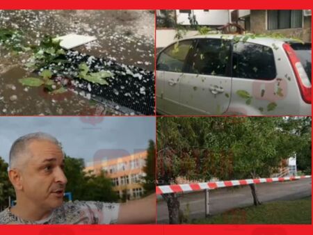 Ад във Велико Търново след бурята, над 100 автомобила в Шереметя потрошени