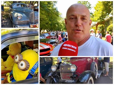 Ретро парадът в Бургас събра над 250 автомобила, миньонът Кевин и Мечо Пух на предната седалка на Рено от 1992 г.