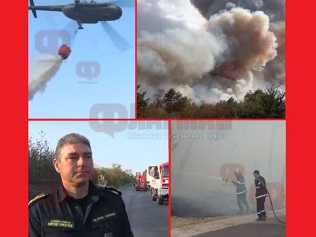 Пожар изпепели вили в Харманли, пламъците са опасно близо до бензиностанция