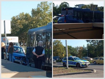 Хюндай се вряза в автобус на градския транспорт в Бургас (ОБНОВЕНА)