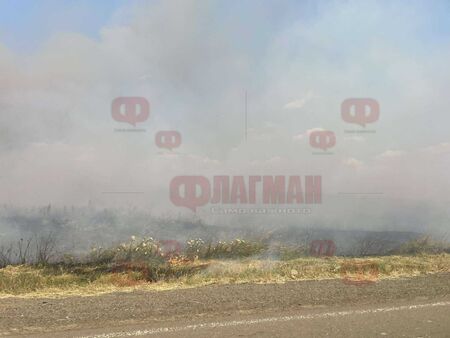 Пожарът край Карнобат е локализиран, отварят пътят до магистрала "Тракия"